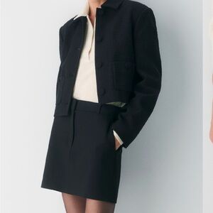 Aritzia Chisel Mini Skirt Black